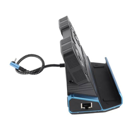 9 in 1 Docking Station for Steam Deck with RGB, 4K@60Hz HDMI, Gigabit Ethernet, USB C PD 100W, Dual Cooling Fan Dock for Handheld Gaming Consoles