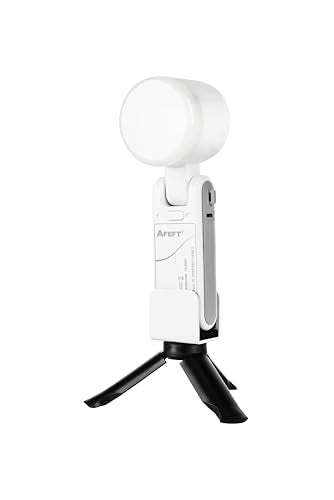 12W Portable LED Video Light, 2500K-5600K Bi-Color Photography Fill Light with 180° Rotatable Head & Tripod, High CRI Handheld Lighting for YouTube, TikTok, Live Stream & Product Photography - color: white