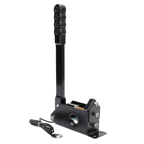 Thonlai 64 Bit PC USB Handbrake, Hall Sensor Linear Sim Racing Handbrake with Plug and Play Smart Calibration for Windows PC Racing Games