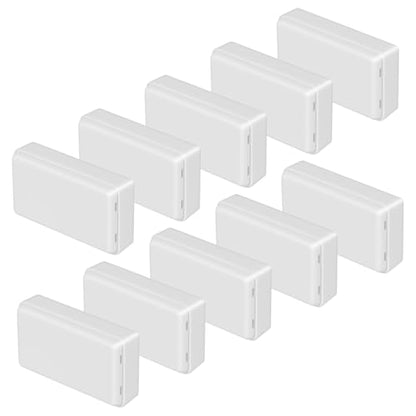 LeMotech Project Box 10 Pieces ABS Plastic Electrical Project Case Small Junction Box for Electronics White 2.76 x 1.65 x 0.70 inch (70 x 42 x 18 mm) - color: 10 pieces, size: 2.76"x 1.65"x 0.70"