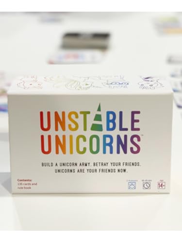 Unstable Games Unstable Unicorns Card Game - Strategy Party Game for 2-8 Players, Ages 8 and Up - Funny Family Game Night Card Game from the Creators of Here to Slay - style: Unstable Unicorns Base game