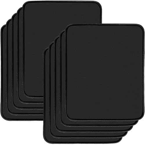 10 Pcs Computer Mouse Pad,Premium-Textured Mouse Pad with Stitched Edge,Gaming Mouse Pads with Non-Slip Rubber Base,Waterproof Mouse Pad for Laptop Computer Office Home(Black-10.2x8.2)