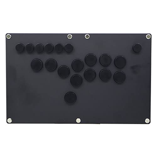 TruBoost FightBox B1-PC-B-B Ultra-Thin All Buttons Leverless-Style Arcade Joystick Fight Stick Game Controller PC USB Hot-Swap Cherry Black Matte Panel