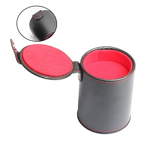 Kisangel Double Layer Dice Cups Pu Leather Shaking Dice Storage for Ktv and Bar Games Quiet and Easy to Clean for Parties and Family Fun Not Included