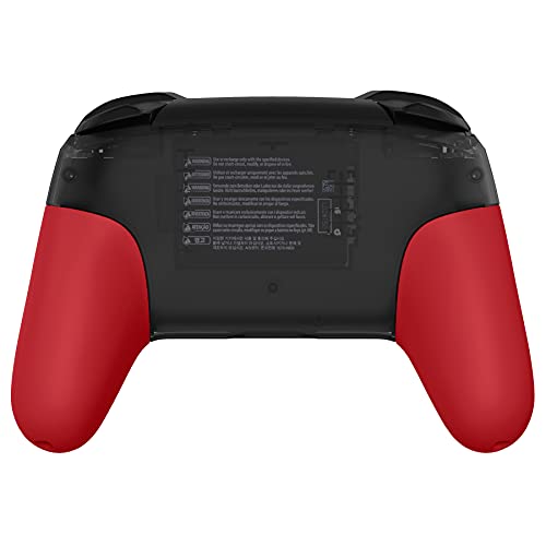 eXtremeRate Passion Red Replacement Handle Grips for Nintendo Switch Pro Controller, Soft Touch DIY Hand Grip Shell for Nintendo Switch Pro - Controller NOT Included - color: Passion Red