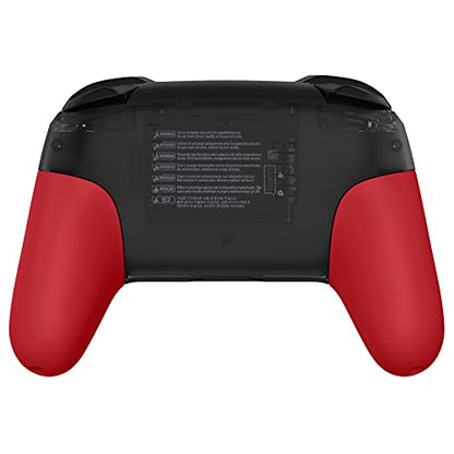 eXtremeRate Passion Red Replacement Handle Grips for Nintendo Switch Pro Controller, Soft Touch DIY Hand Grip Shell for Nintendo Switch Pro - Controller NOT Included - color: Passion Red