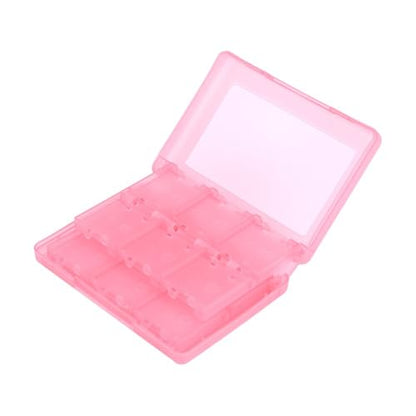 28-in-1 PP Game Card Case Holder - for Nintendo 3DS/DSL/DSI/LL, Cartridge Storage Box with 22 Slots + SD/TF Card Holders + Stylus Organizer(Pink) - color: Pink