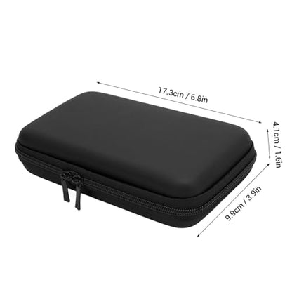 Carrying Case for NintendoNew New 2DS XL, 2DS LL, New 3DS, 3DS Console, Hard Protective Shell Travel Case Pouch with 8 Game Cartridges Slot, Water Proof PU & Hard EVA, Console - color: Black