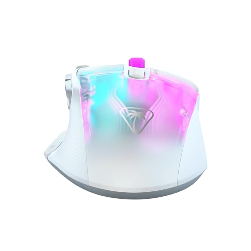 Turtle Beach Kone XP Air Wireless RGB Gaming Mouse for PC | 19K DPI Sensor, Rechargeable 100-Hr Battery, Charging Dock, 29 Programmable Inputs, Ergonomic, Bluetooth, 4D Wheel, White - color: White