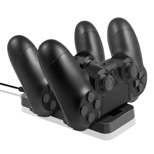 Dual Controller Charger Charging Station Dock for PS4 PlayStation 4 DualShock Controllers (PS4/PS4 Pro/PS4 Slim)