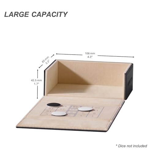 Pocket Dice Box (Adventurer Module) - Built-in Life Tracker - Fits 15 Counter Dice (15 mm) or 30+ Unsleeved Cards - Stores Inside Adventurer - MTG, PTCG & More (2. Wealth (Black/Pale Gold)) - color: 2. Wealth (Black/Pale Gold)