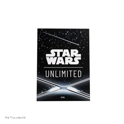 Star Wars Unlimited Black Art Sleeves | Gamegenic Officially Licensed Pack of 60 Art Sleeves and 1 Clear Sleeve, Optimized Size for TCG and LCG Games - style: Card Back Black