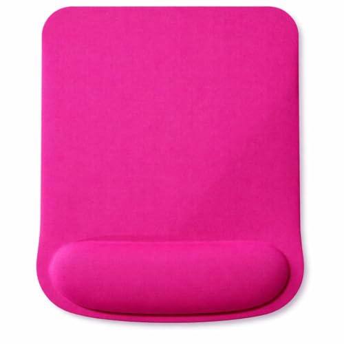 Ergonomic Memory Foam Mouse Pad with Wrist Support, Orange, Ultra-Smooth Surface, Anti-Slip Base (Hot Pink, Medium) - color: Hot Pink