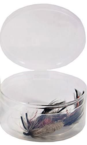 3 inch Diameter Plastic Containers w/Attached Lids-6 Pack -Great for Large Beads, Candy, Hardware, Coins