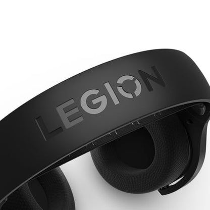 Lenovo Legion H410 Wireless Gaming Headset, Bluetooth or 2.4 GHz USB-A Connection, Lightweight (304 Grams), Adjustable Headband, Flip to Mute Mic, Black