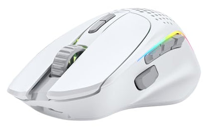 GLORIOUS Gaming Model I 2 Wireless Gaming Mouse - Hybrid 2.4Ghz & Bluetooth, 75g Superlight, 9 Buttons (2 Swappable), RGB, PTFE Feet, MMO/MOBA/FPS, Long Battery Life, Side Thumb Rest - White - color: Matte White, size: Model I2 Wireless