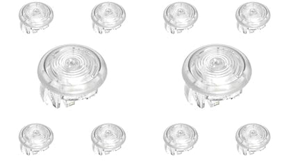 （10PCS CLEAR) 24MM clear Mechanical arcade punk buttons with cherry MX speed silver switches replacement for different arcade fighting stick controller box