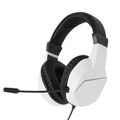 Wired USB Gaming Headset for PC with 7.1 Surround Sound, RGB Lighting Noise Cancelling Mic 40mm Driver Memory Foam Cushion Over Ear Headphone with Mute (White) - color: White