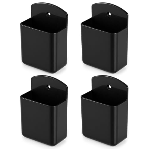 2 PCS Remote Control Holder Wall Mount, TV Remote Control Holder, Self Adhesive Pen Holder Organizers and Accessories for Home Office School (4, Black-4Pcs) - color: Set of 4-Black