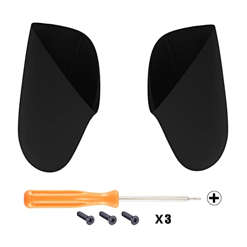 eXtremeRate Black Replacement Handle Grips for Nintendo Switch Pro Controller, Soft Touch DIY Hand Grip Shell for Nintendo Switch Pro - Controller NOT Included - color: Black