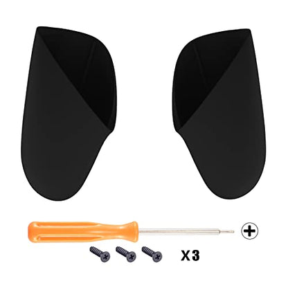 eXtremeRate Black Replacement Handle Grips for Nintendo Switch Pro Controller, Soft Touch DIY Hand Grip Shell for Nintendo Switch Pro - Controller NOT Included - color: Black