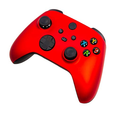 Xbox One Series X S Custom Soft Touch Controller - Soft Touch Feel, Added Grip, Metallic Red Color - Compatible with Xbox One, Series X, Series S - color: RED XS