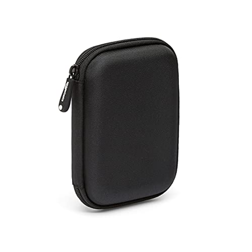 Amazon Basics Portable External Hard Drive Carrying Case with Mesh Storage, Protection, Secure Strap, Black - style: External Hard Drive Case