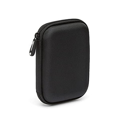 Amazon Basics Portable External Hard Drive Carrying Case with Mesh Storage, Protection, Secure Strap, Black - style: External Hard Drive Case