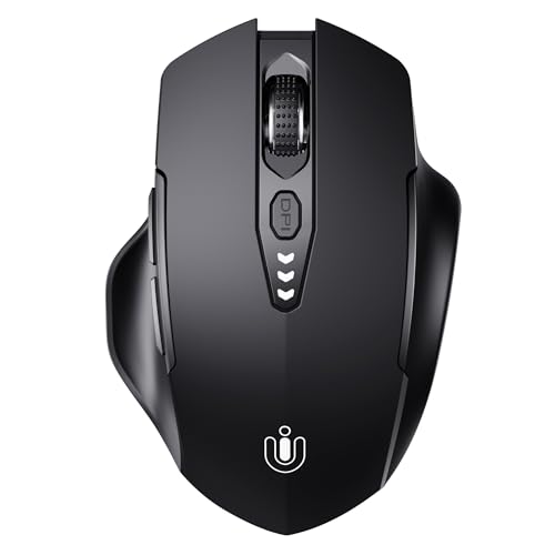 Uineer Bluetooth Mouse, Tri-Mode Wireless, Rechargeable, 3-Device Switch - color: Black