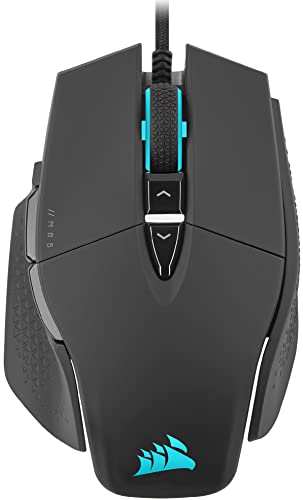 Corsair M65 RGB Ultra Tunable FPS Gaming Mouse Marksman 26,000 DPI Optical Sensor, Optical Switches, AXON Hyper-Processing Technology, Sensor Fusion Control, Tunable Weight System - Black - color: Black, style: M65 ULTRA WIRED