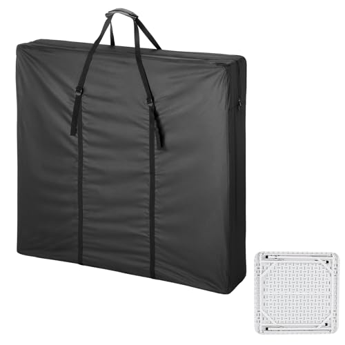 34" Folding Card Table Storage Bag, Carry Case for Square Card Table | Storage Bag for Mahjong/Camping/Party Table, Waterproof Dustproof Protective Cover - Black 34 x 34 x 2.5 Inch - size: 34" x 34" x 2.5"