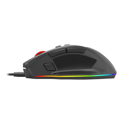 Redragon M813 Wired RGB Gaming Mouse with 4D Dual Mode Scroll Wheel, Optical Ergonomic Gamer Mouse with Max 16,000DPI, High Precision Sensor 3333, 7 Macro Buttons, Software Supported