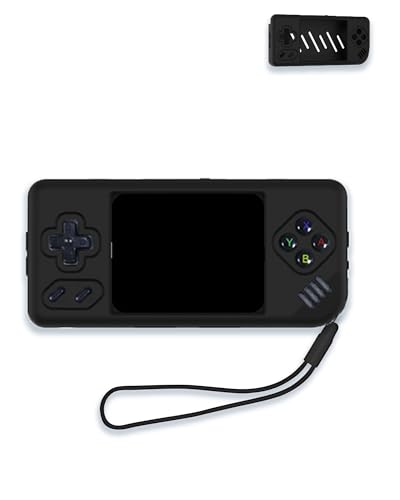 Silicone Case for Anbernic RG28XX Retro Video Handheld Game Console 2.83-inch,Full Body Soft Silicone Handheld Game Console Drop-Proof Protector Case with Shockproof,Non-Slip,Anti-Collision,Black - color: Black
