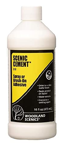 Woodland Scenics, Soft Flake Snow, Scenic Cement, and Scenic Sprayer (Pack of 3) - with Make Your Day Paint Brushes
