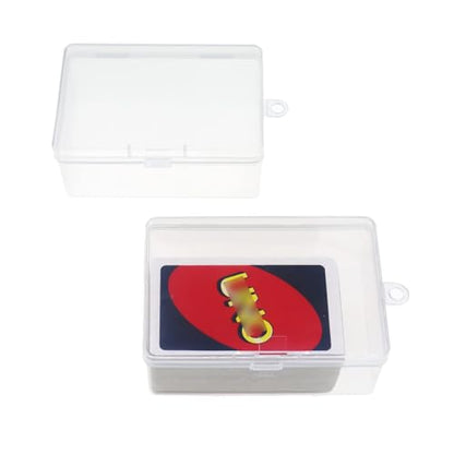 Plastic UNO Card Case Box Holder,Playing Card Case,Playing Card Box Storage | NO Cards | Set of 2 | Hold 112pcs UNO Cards - style: 2pcs for UNO Card