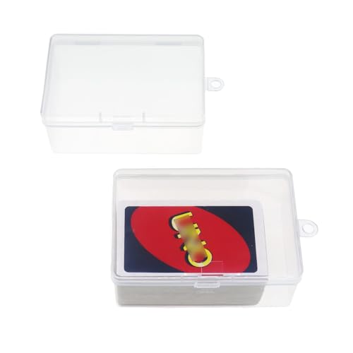 Plastic UNO Card Case Box Holder,Playing Card Case,Playing Card Box Storage | NO Cards | Set of 2 | Hold 112pcs UNO Cards - style: 2pcs for UNO Card