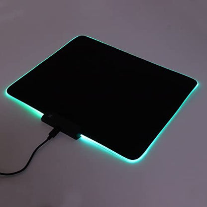 ciciglow RGB Gaming Mouse Mat Pad, 12 Light Modes USB Wired LED Gaming Mouse Mat, Nonslip Rubber and, 300x250x4mm, for, PC, Laptop, Desk