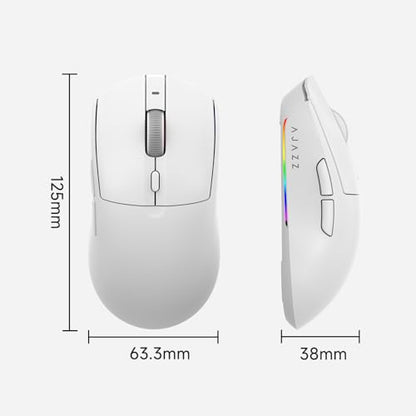 AJ139PRO Dual-Mode 2.4G/Wired Gaming Mouse, 59g Lightweight Design, PAW3395 Sensor, 26K DPI, 300mAh Battery with 40-Hour Battery Life for Windows, Mac Gamer.