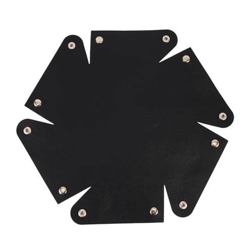 ORFOFE Modern Dice Storage Box Folding Tray Material Organize Dice Jewels Keys for Gaming Living Room - color: Black