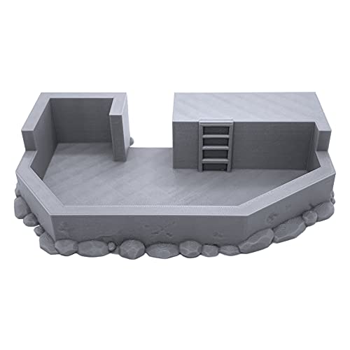 EnderToys Siege The Shore, Terrain Scenery for Tabletop 28mm Miniatures Wargame, 3D Printed and Paintable