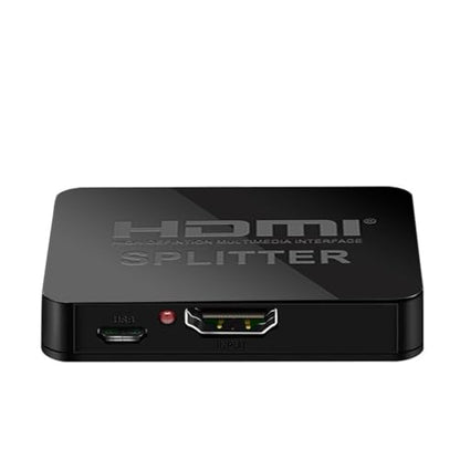 HDMI Splitter 1 in 2 Out [with USB Cable] 4K 1x2 HDMI Splitter Repeat/Mirror Screen Only (Not Extend), 1 Source Extend to 2 Display Devices