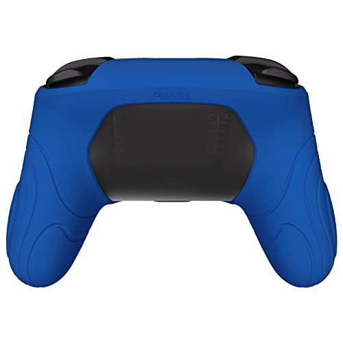 PlayVital Samurai Edition Ergonomic Silicone Skin Protective Case for Nintendo Switch Pro Controller, Soft Anti-slip Controller Grip Protector for Nintendo Switch Pro with Thumb Grip Caps - Blue - color: Blue