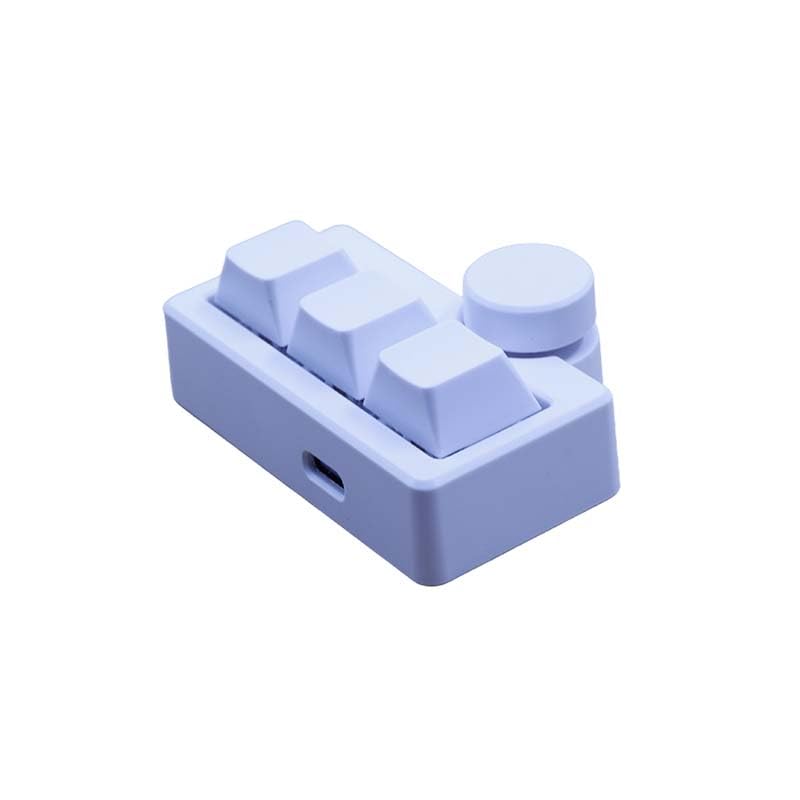 3-Key Mini Programmable Macro Keypad Mechanical Gaming Keyboard | One-touch copy paste or complex macro trigger streamlines daily office work and OSU gaming for double efficiency. - size: 3 keys
