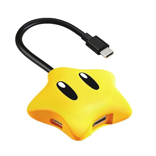 RREAKA Star-Shaped HDMI Dock for Switch 1/ OLED/Switch 2, Portable USB-C TV Dock Replacement with 4K@60Hz HDMI, PD 100W Charging, USB 3.0
