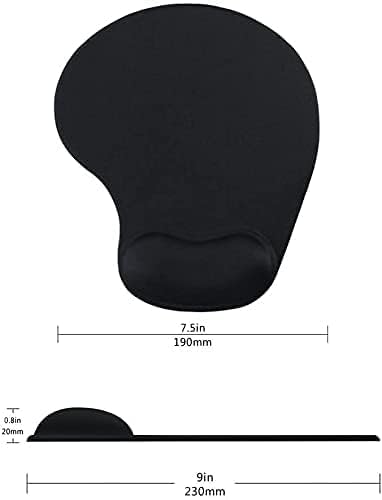 Office Mousepad with Gel Wrist Support - Ergonomic Gaming Desktop Mouse Pad Wrist Rest - Design Gamepad Mat Rubber Base for Laptop Computer -Silicone Non-Slip Special-Textured Surface (09Dark Grey) - color: 09Dark Grey