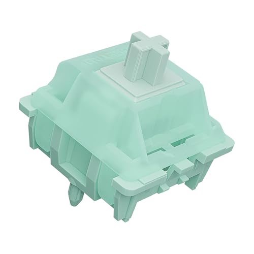 Gateron Mint V2 Linear Keyboard Switches,5 Pin Pre-lubed 22mm Dual-Stage Spring RGB SMD 55gf Heavy Switches for MX Mechanical Keyboard(72PCS) - color: Mint V2, size: 72Pcs