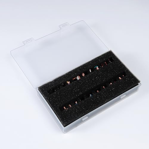 Clear Miniature Figure Storage Case,36 Slot Figurine Minature Organizer Case,3 Layer Foam Dustproof Protector Box for 1/64 1/87 Figure Model Accessories(6.5 * 3.7 * 1.2in) - size: 6.5*3.7*1.2in