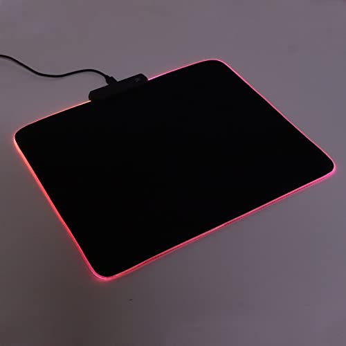 RGB LED Gaming Pad, USB Wired Mat with 12 ing Effects, tex for Tracking, Foldable h Non Slip ase, for