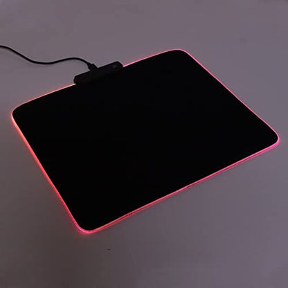 RGB LED Gaming Pad, USB Wired Mat with 12 ing Effects, tex for Tracking, Foldable h Non Slip ase, for