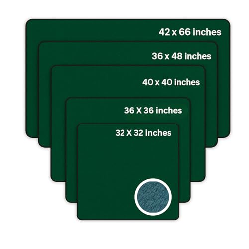 5mm Thickness Board Game Mat Black 42 x 66 Inches, Super Cushioned Table Cover for Mahjong, Poker, Playing Cards, Tile Games Dominoes Neoprene Gaming Playmat with Carrying Bag (Green, 42 x 66 Inches) - color: Green, size: 42 x 66 Inches